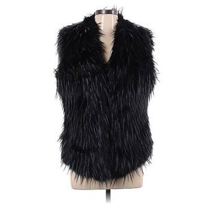 NWOT Black Faux Fur Vest - Ivanka Trump